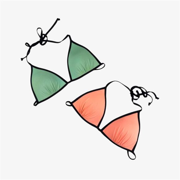 Triangle bikini tops in neoprene material - Picture 1 of 5